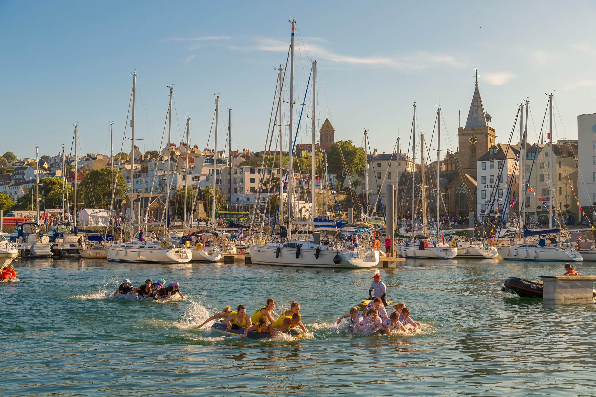 Round Table raft race in St Peter Port harbour