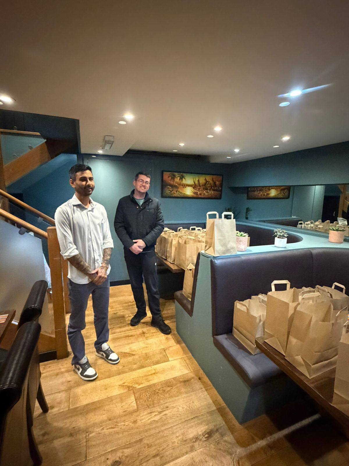 Guernsey Round Table members preparing Christmas meals for islanders facing hardship